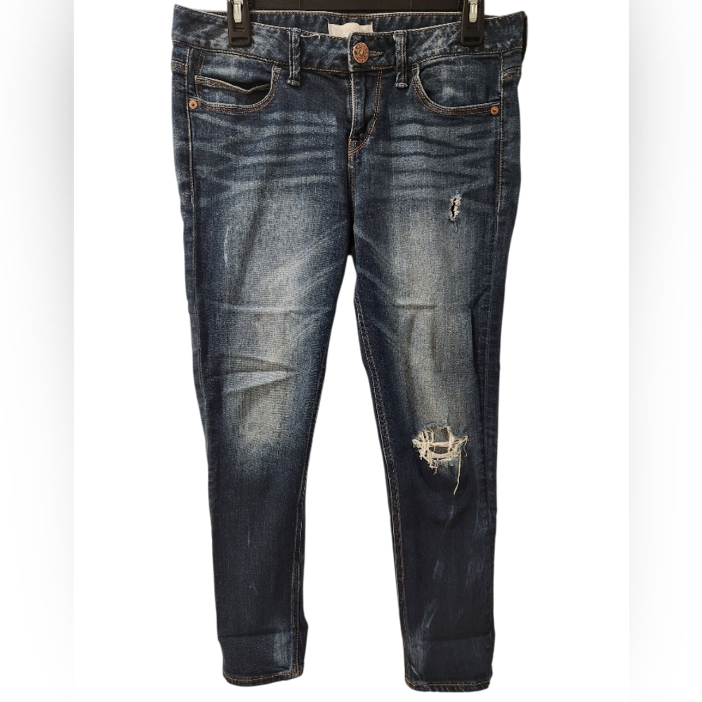 Express Modern Boyfriend Distressed Ripped Jean Legging